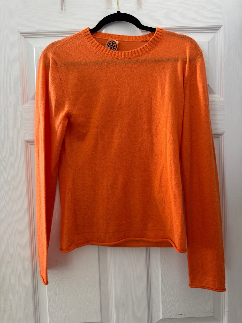 Tory Burch Cashmere Orange Crewneck Sweater